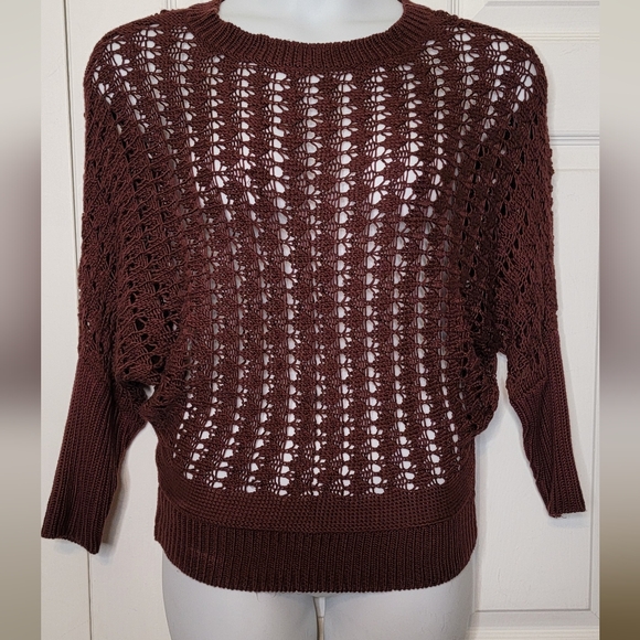 #510 ALLEN B.by ALLEN SCHWARTZ Maroon Colored Loose Knit Sweater,Sz.M - Picture 1 of 6